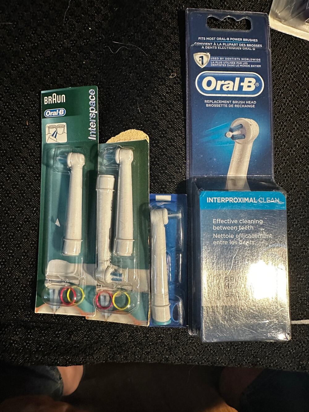 Lot 5 Oral B Braun Interproximal Clean Replacement Power Tip Brush Head ~ Sealed